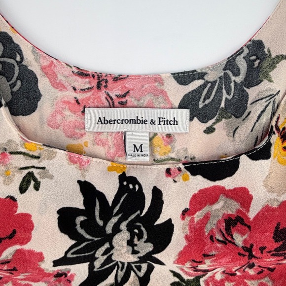 Abercrombie & Fitch M Floral Tiered Ruffle Sundress Mini Dress Coquette Romantic - Picture 10 of 13